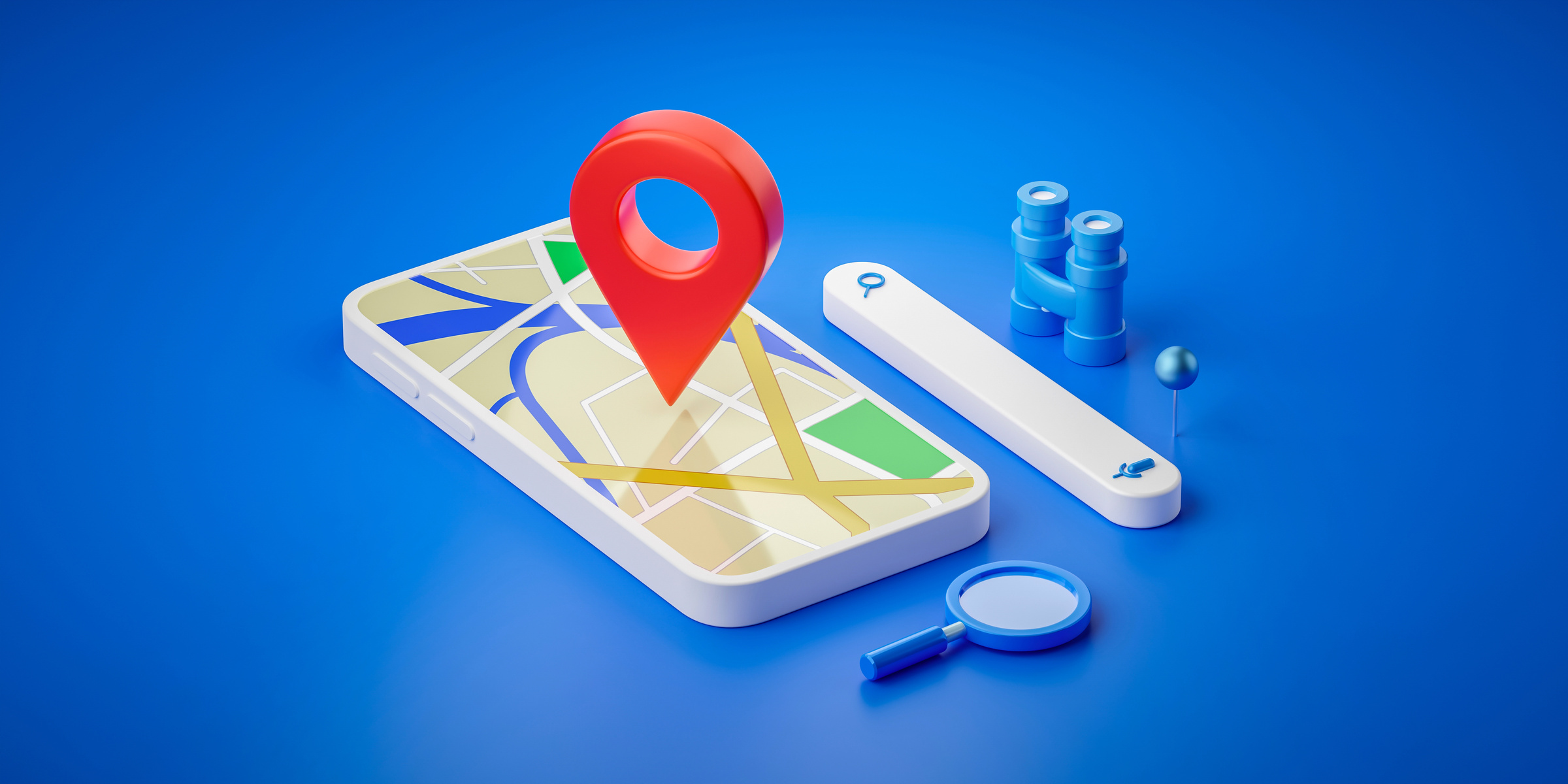 Location map pin of gps mobile app finding navigation